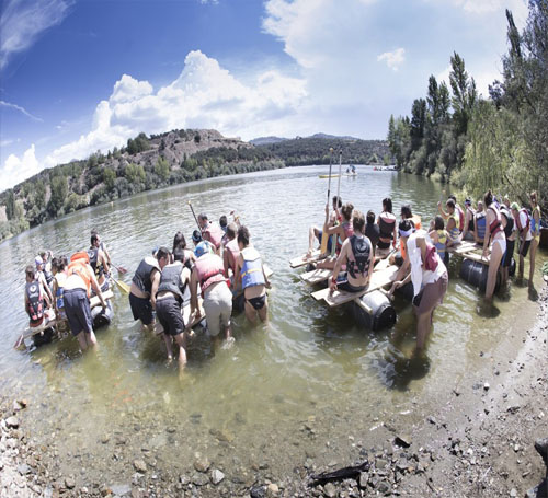 Construcción de balsas, teambuilding 