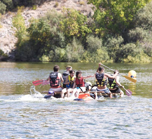 Construcción de balsas, teambuilding 