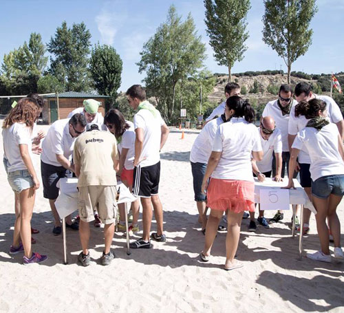 Construcción de balsas, teambuilding 