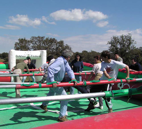 ir a Futbolin humano, teambuilding 